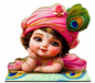Cute Baby Krishna MDF Table Decor