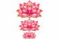 Lotus Floral MDF Cutout Set - 10 Sets
