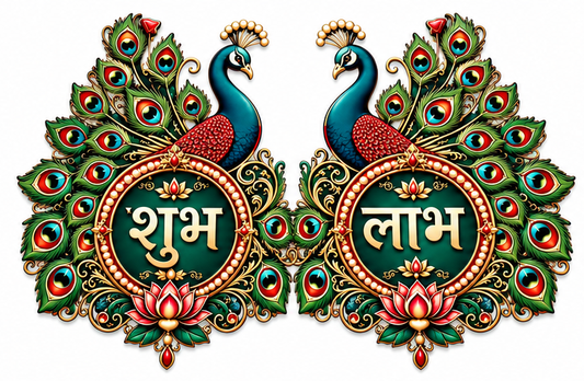 Peacock Shubh Labh Cutout - 10 Pairs