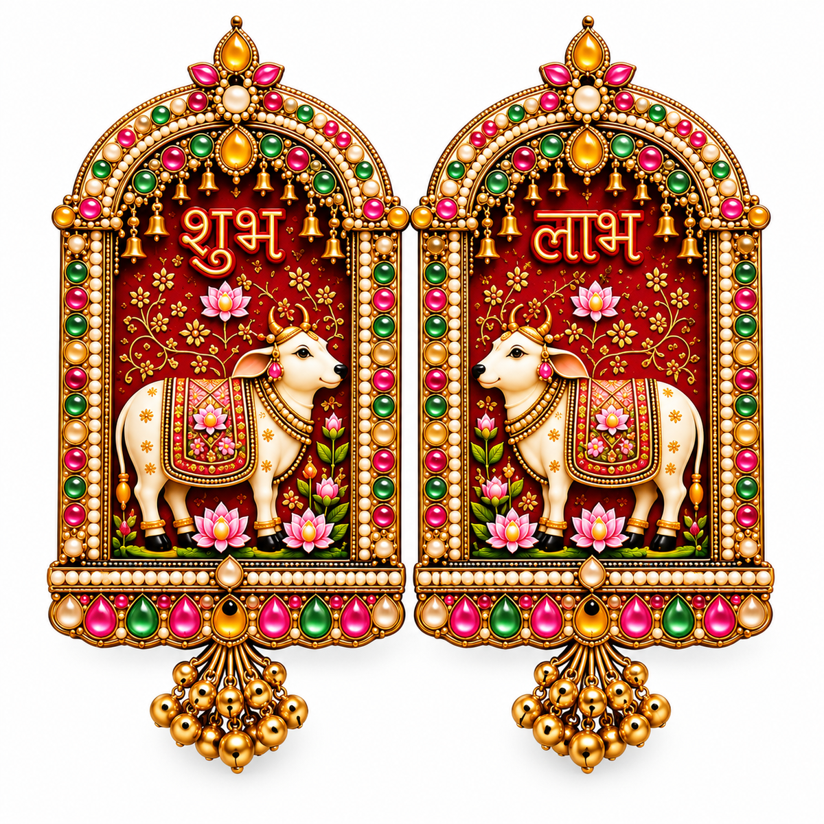 Shubh Labh MDF Decor Pair