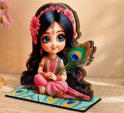 Little Radha Ji MDF Cutout