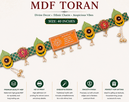 MDF Toran – Sunflower & Floral Design