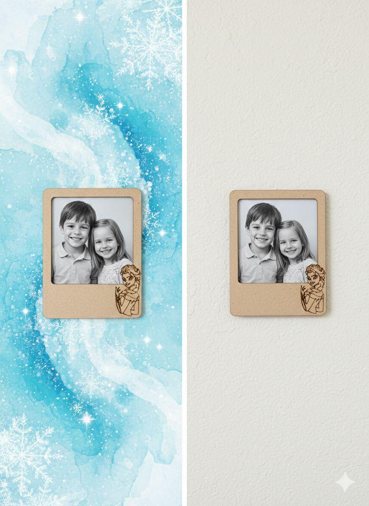Elsa DIY Photo Frame Kit for Craft and Decoration w/ 12-set of Paint and Paint Brushes