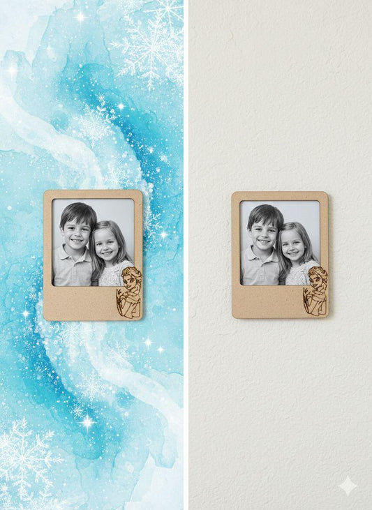 Elsa DIY Photo Frame Kit for Craft and Decoration w/ 12-set of Paint and Paint Brushes