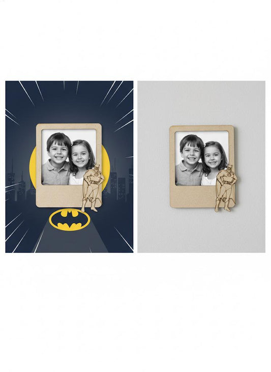 Batman DIY Photo Frame Kit for Craft and Decoration w/ 12-set of Paint and Paint Brushes