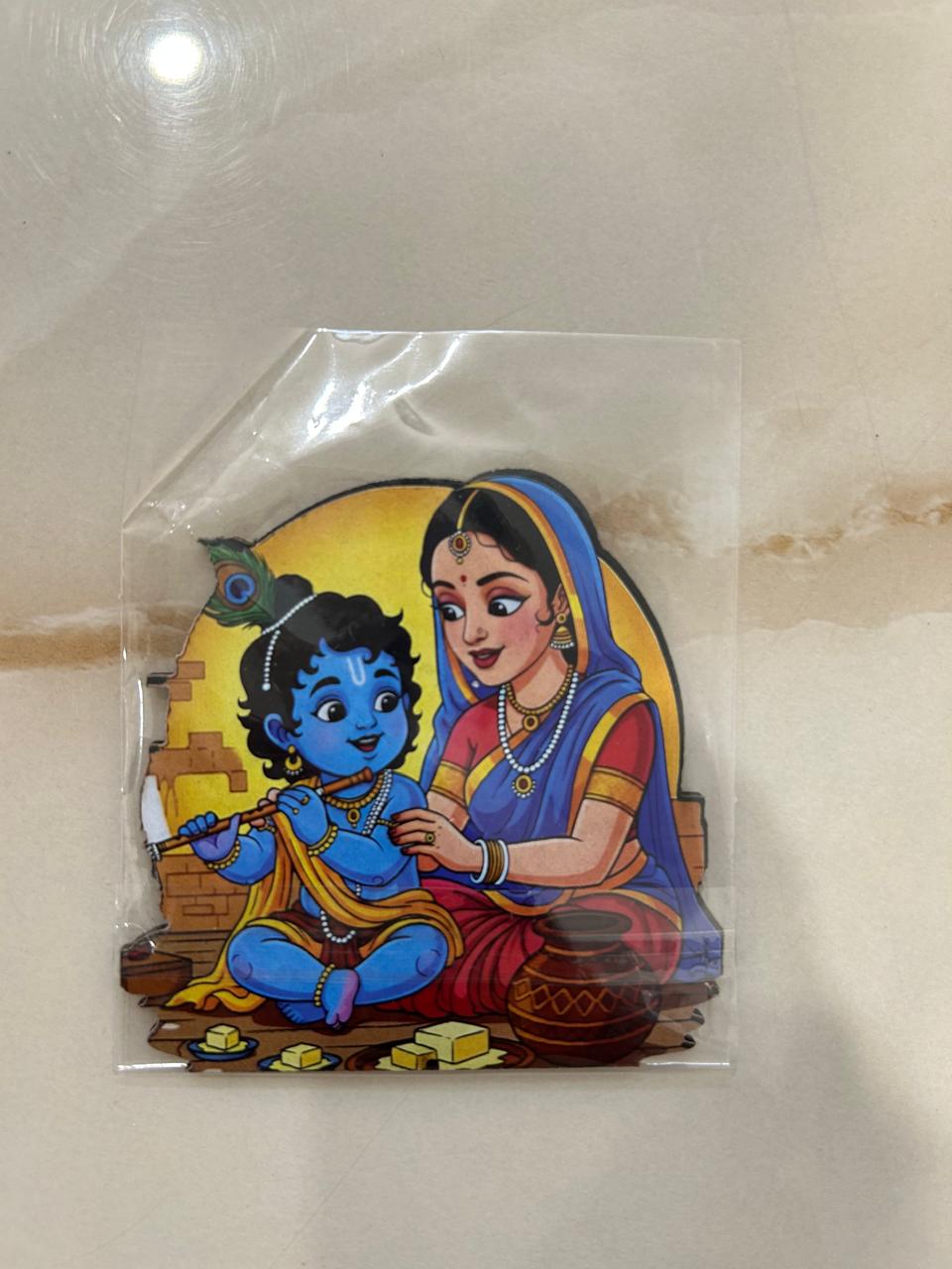 MDF Krishna ji with Yashoda Maiya Fridge Magnet