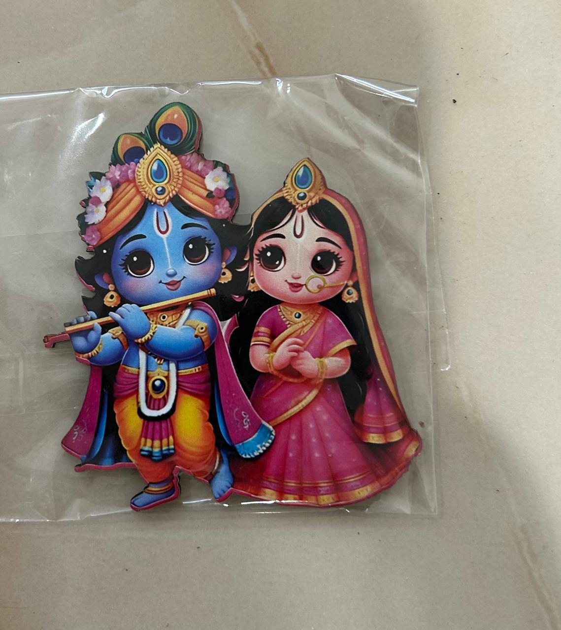 MDF Radha Krishna  Fridge Magnet