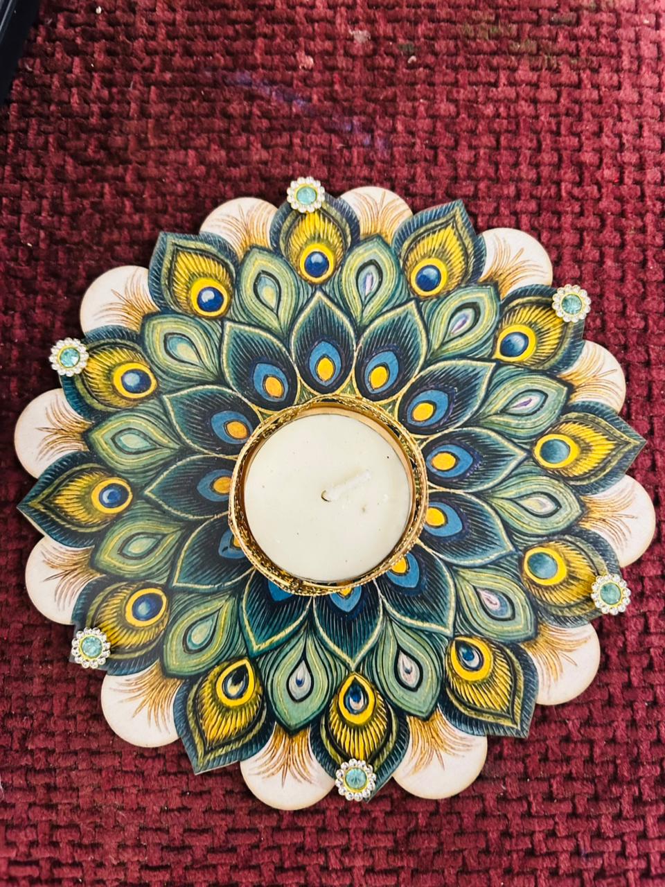 MDF Mandala Tea Light Candle Holder
