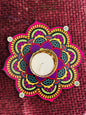 4️⃣ Vibrant Mandala Design MDF Tea Light Holder