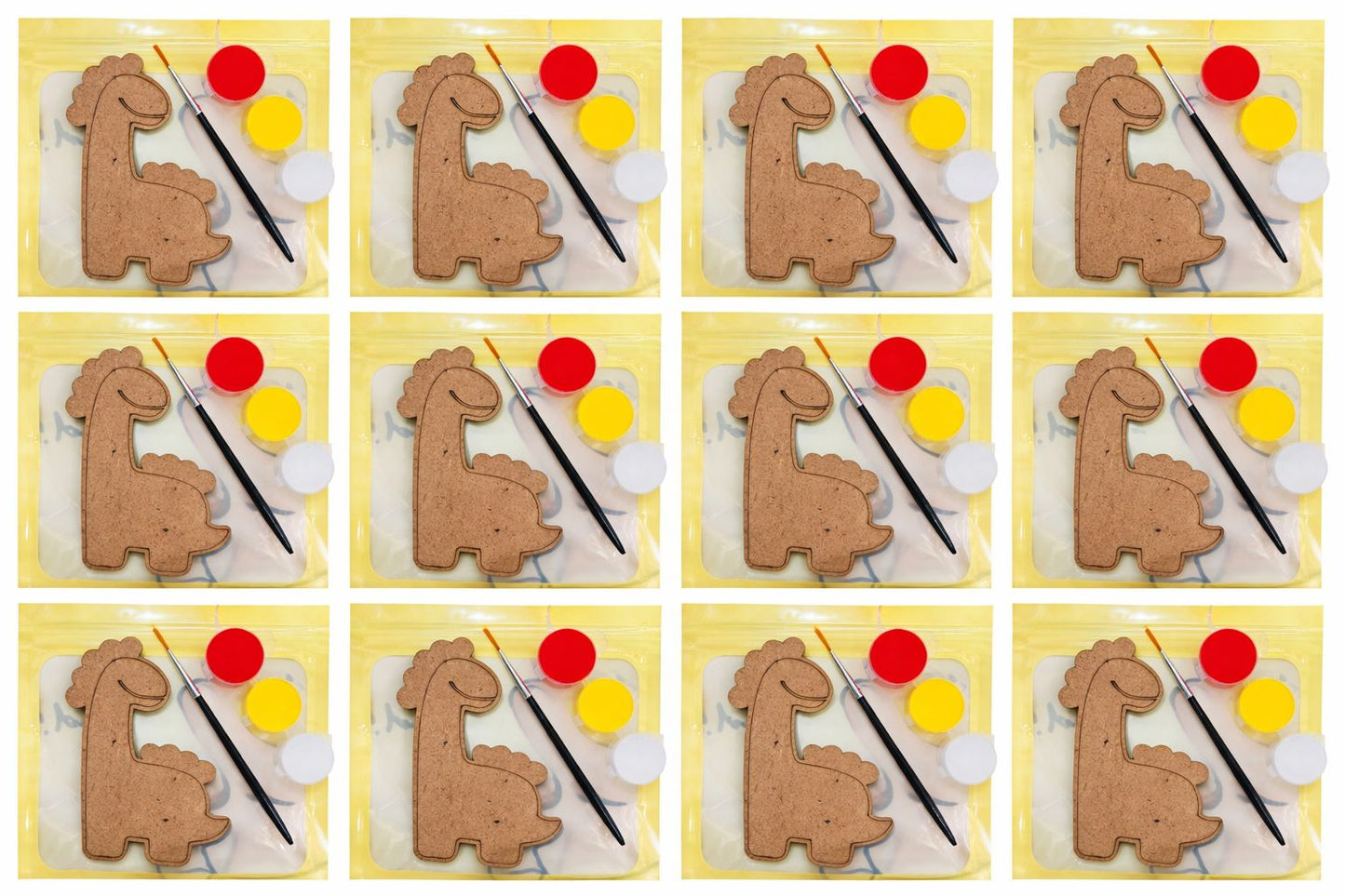 DIY Set Of 12  Dinosaur Painting Kit for Kids