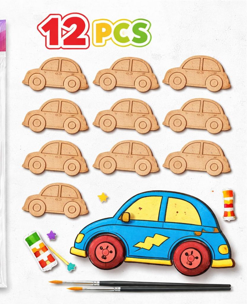 Car MDF DIY Painting Kit for Kids