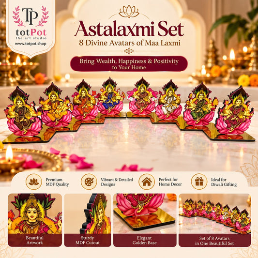 Ashtalakshmi Set of 8 Standee