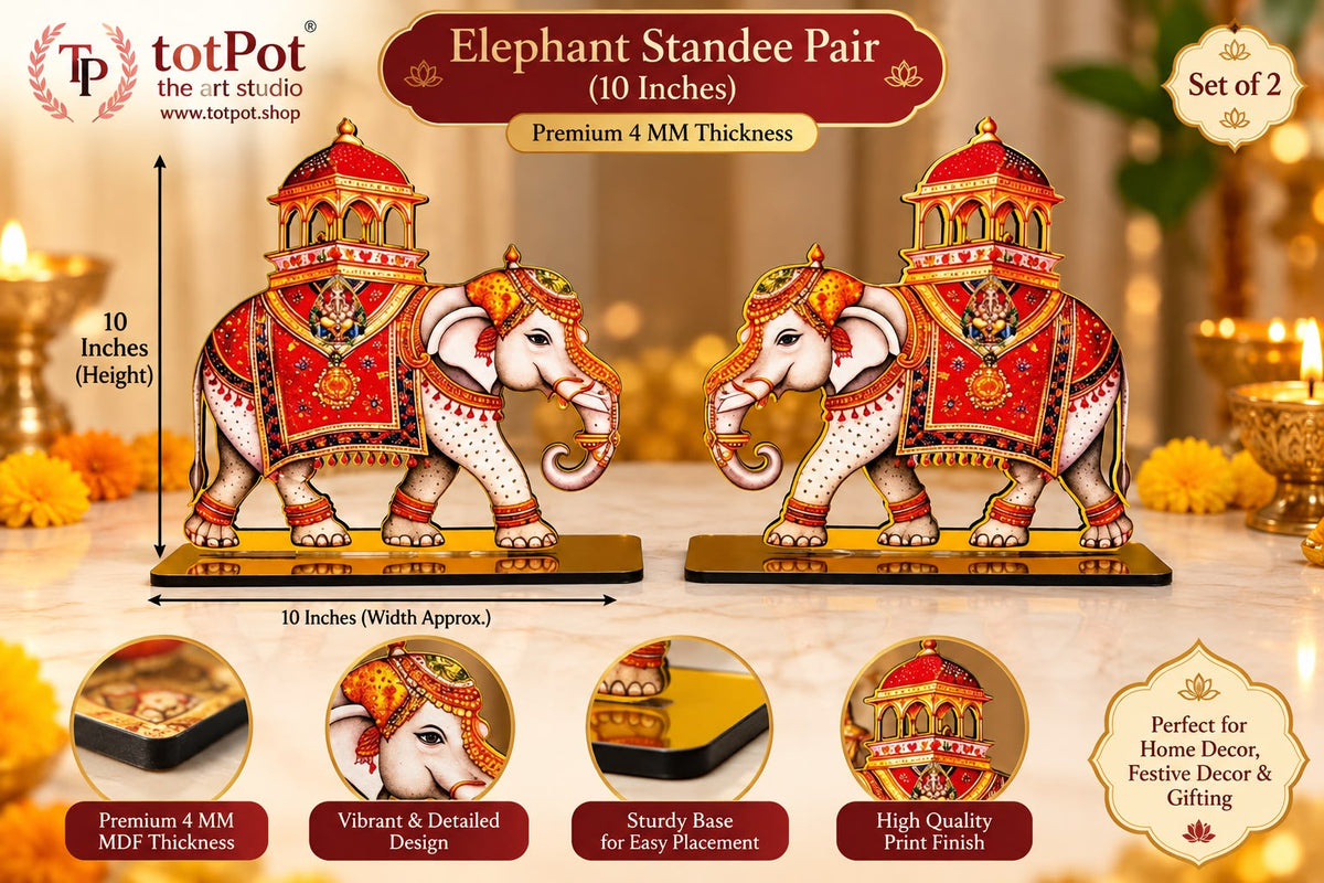 Royal Elephant MDF Standee- Pair