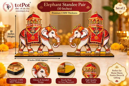 Royal Elephant MDF Standee- Pair