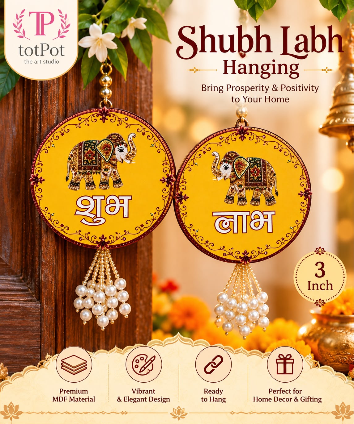 Shubh Labh Elephant Pair