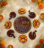 Lotus & Peacock Luxe MDF Ready Rangoli 12 Inch