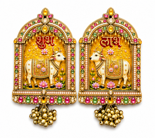 Shubh Labh MDF Decor Pair