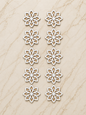 Floral MDF Rangoli Cutouts 3Inch Set of 10