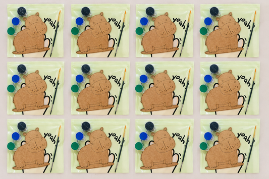 DIY Hippo Painting Kit for Kids |Set Of 12