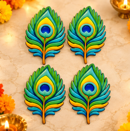 Peacock Feather MDF Cutout- 10 Pairs