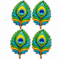 Peacock Feather MDF Cutout- 10 Pairs