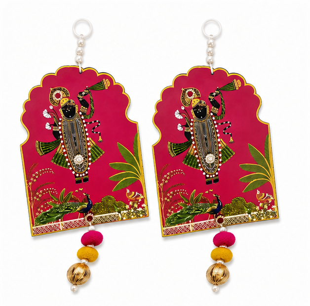Premium MDF Shrinathji Wall Hanging or Toran