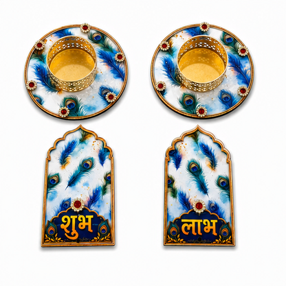 Premium MDF Shubh Labh Wall Hanging Set